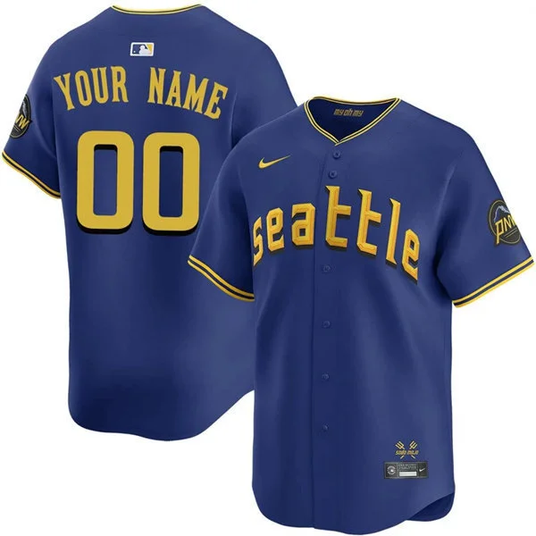 Seattle Mariners Custom Nike Royal City Connect Limited Jersey