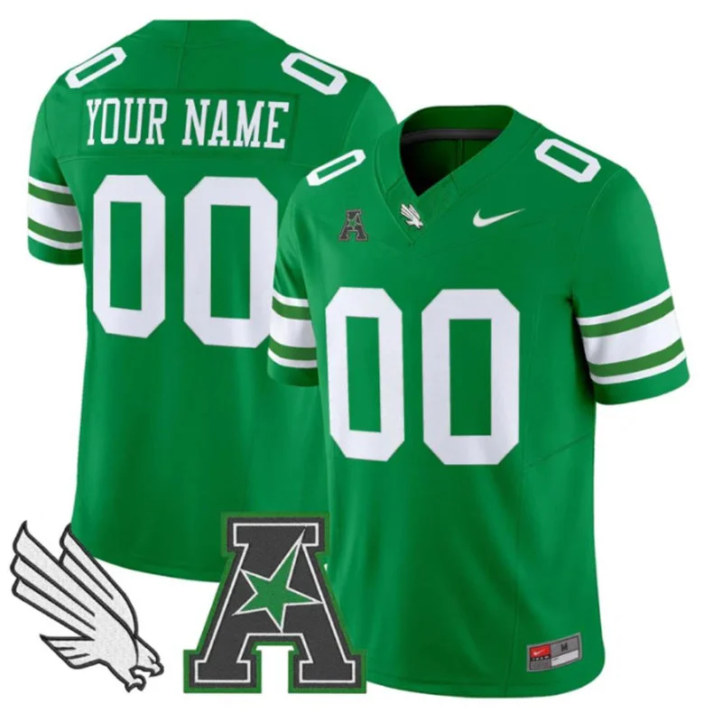 North Texas Mean Green Custom Nike Green College Football Game Jersey