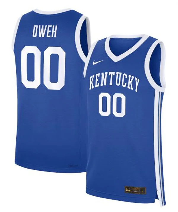 Kentucky Wildcats #00 Otega Oweh Royal College Basketball Game Jersey Kentucky Wildcats #00 Otega Oweh Royal College Basketball Game Jersey