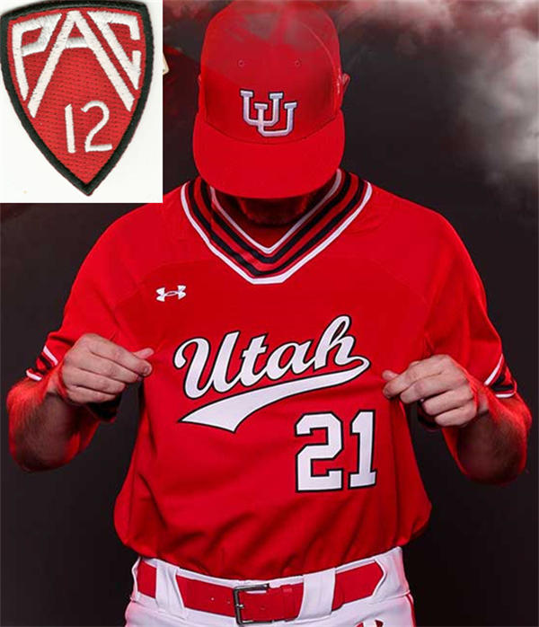 Mens Youth Utah Utes Custom PAC12 Red Retro Pullover Baseball Game Jersey