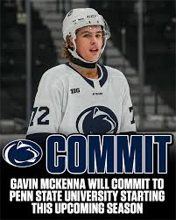Penn State Nittany Lions #72 Gavin McKenna 2025 White Hockey Game Jersey Penn State Nittany Lions #72 Gavin McKenna 2025 White Hockey Game Jersey