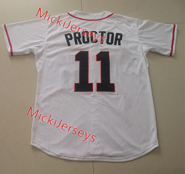 Men's Georgia Bulldogs #11 Will Proctor Nike 2017 White Stripes College Baseball Jersey Men's Georgia Bulldogs #11 Will Proctor Nike 2017 White Stripes College Baseball Jersey