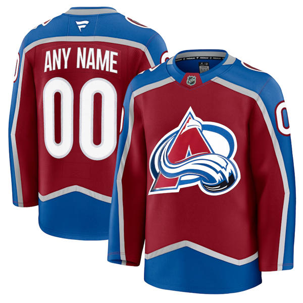 Mens Colorado Avalanche Custom Fanatics Burgundy Home Primegreen Player Jersey