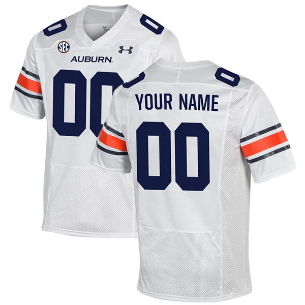Auburn Tigers Custom White Under Armour College Football Jersey