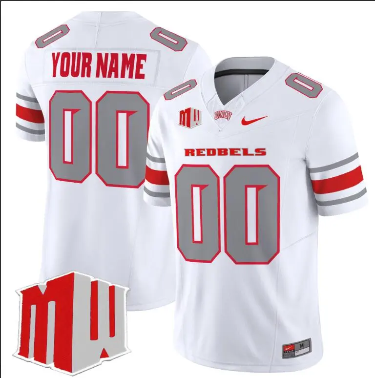 UNLV Runnin' Rebels Custom Nike 2025 White Football Game Jersey