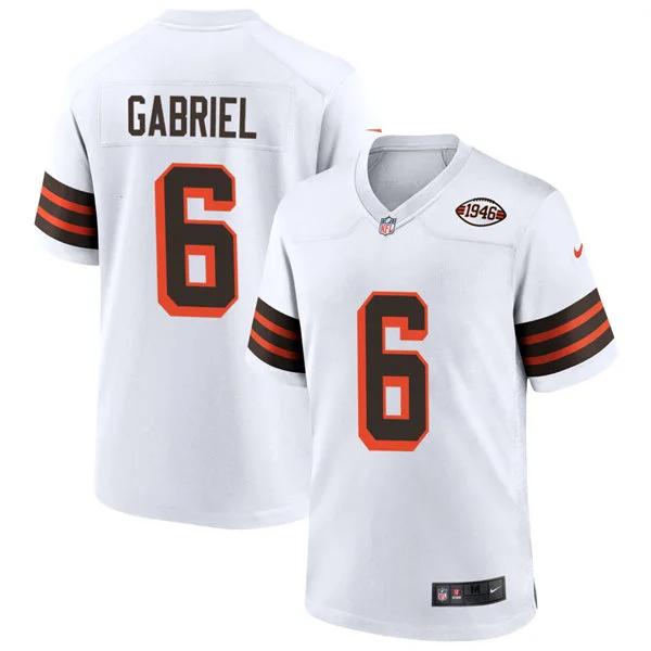 Youth Cleveland Browns #6 Dillon Gabriel Nike White 1946 Collection 75th Anniversary Limited Jersey
