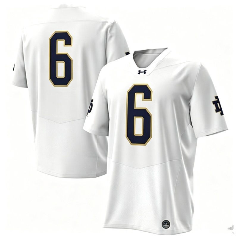 Notre Dame Fighting Irish #6 Jordan Faison White College Football Game Jersey