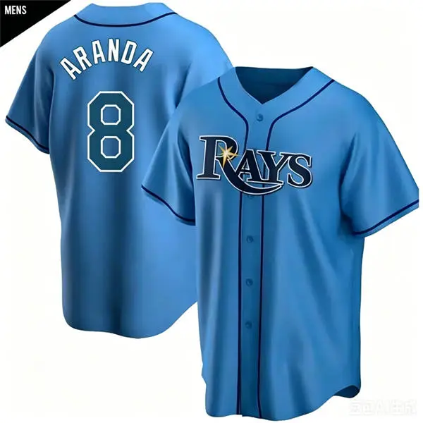 Mens Tampa Bay Rays #8 Jonathan Aranda Nike Light Blue Alternate Limited Jersey