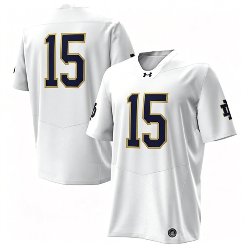 Notre Dame Fighting Irish #15 Leonard Moore White College Football Game Jersey