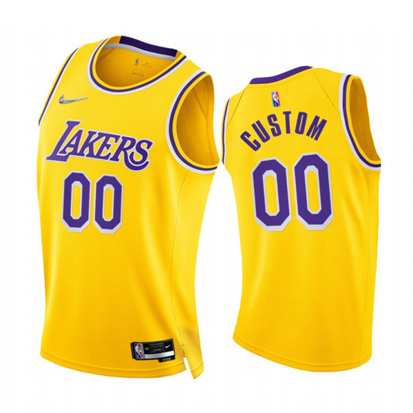Los Angeles Lakers Custom Nike Gold Icon Edition Swingman Jersey