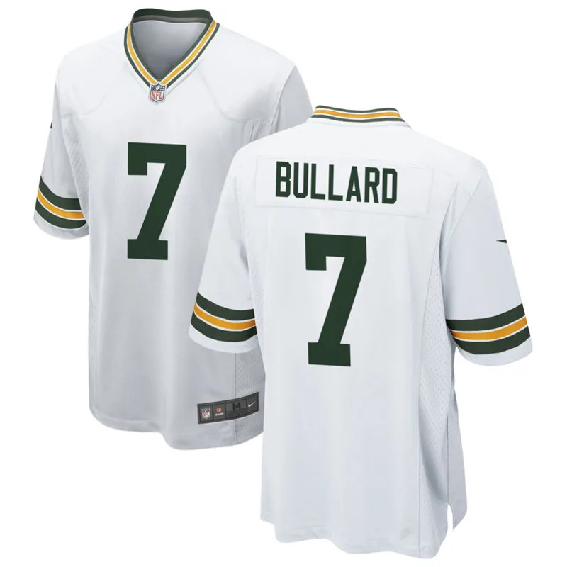 Mens Green Bay Packers #7 Javon Bullard Nike White Vapor Limited Player Jersey