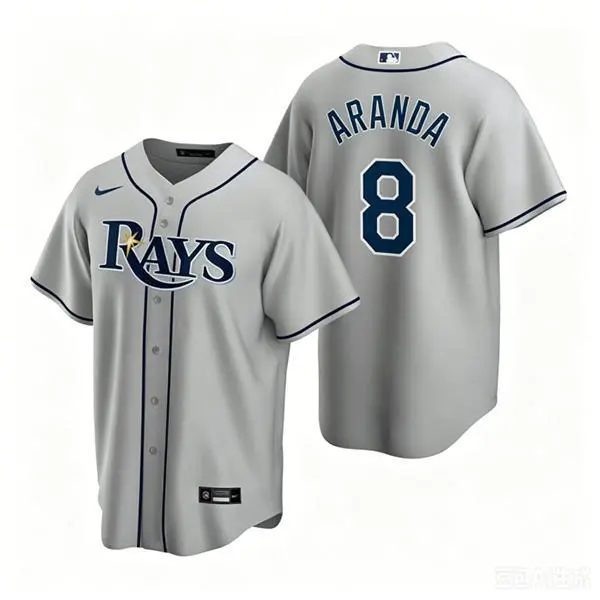 Mens Tampa Bay Rays #8 Jonathan Aranda Nike Gray Road Limited Jersey