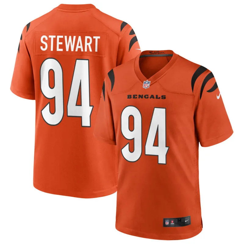 Men's Cincinnati Bengals #94 Shemar Stewart Nike Orange Alternate Vapor F.U.S.E. Limited Jersey