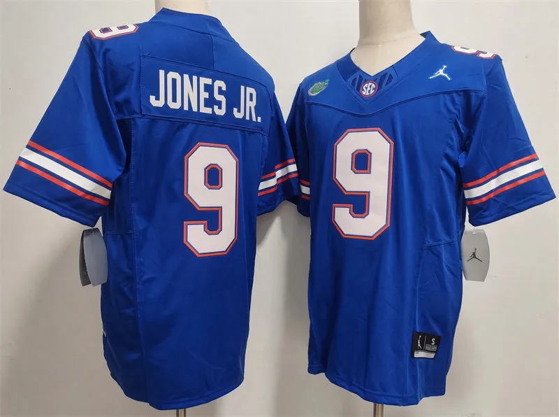 Florida Gators #9 Tramell Jones Jr. Royal 2026 Football Game Jersey