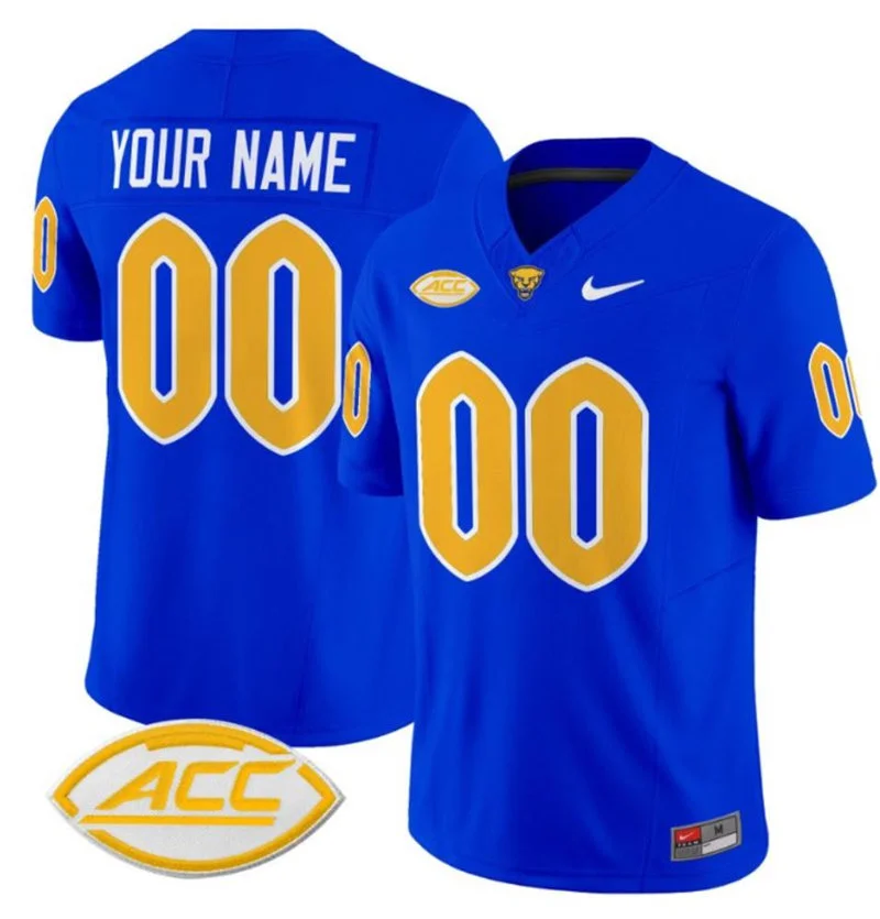 Pittsburgh Panthers Custom Nike Royal College Football Game Jersey