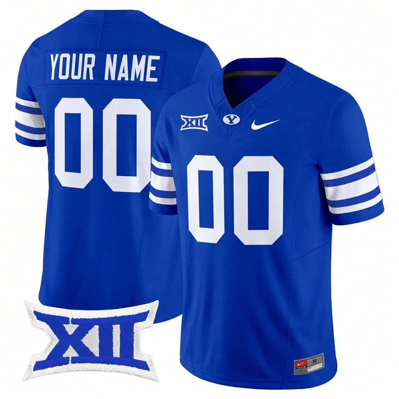 BYU Cougars Custom Nike 2025 XII Royal College Football Jersey