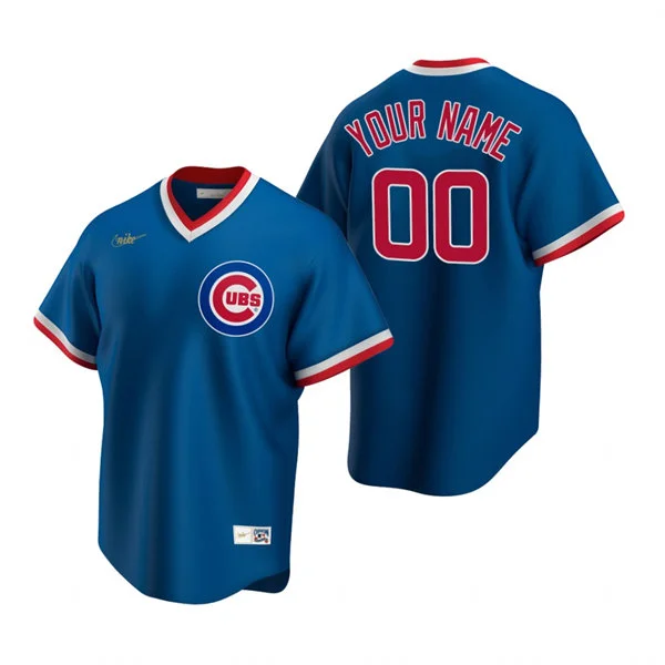 Chicago Cubs Custom Nike Royal Pullover Cooperstown Collection Jersey