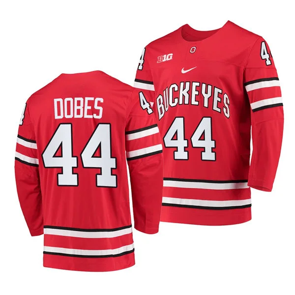 Mens Youth Ohio State Buckeyes #44 Jakub Dobes Nike Scarlet College Hockey Game Jersey Mens Youth Ohio State Buckeyes #44 Jakub Dobes Nike Scarlet College Hockey Game Jersey