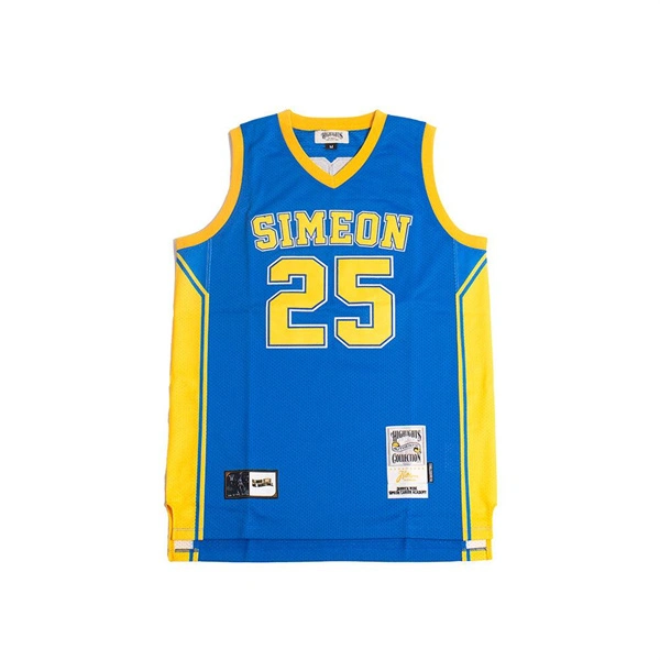 Stitched #25 Ben Wilson Simeon Wolverines HIGH SCHOOL BASKETBALL JERSEY Blue Stitched #25 Ben Wilson Simeon Wolverines HIGH SCHOOL BASKETBALL JERSEY Blue