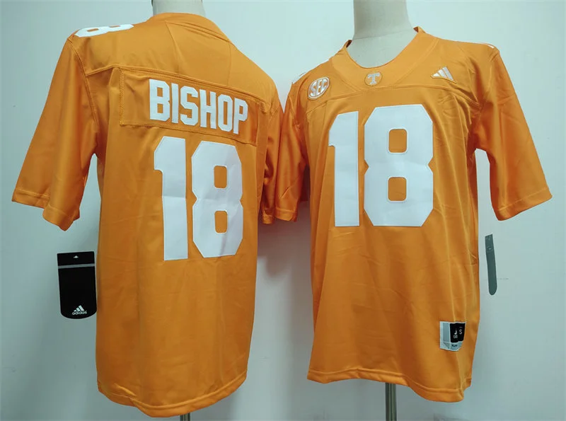 Mens Tennessee Volunteers #18 DeSean Bishop 2026 Adidas Orange Football Game Jersey Mens Tennessee Volunteers #18 DeSean Bishop 2026 Adidas Orange Football Game Jersey