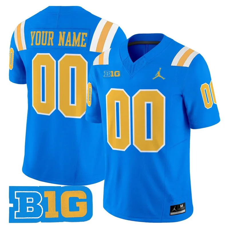 UCLA Bruins Custom 2025 BIG Ten Blue College Football Jersey