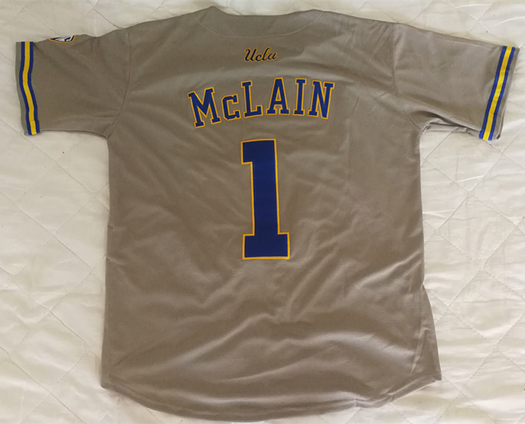 Men's UCLA Bruins Grey Under Armour College Baseball Team Jersey Men's UCLA Bruins Grey Under Armour College Baseball Team Jersey