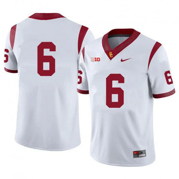 USC Trojans #6 Makai Lemon BIG White College Football Game Jersey