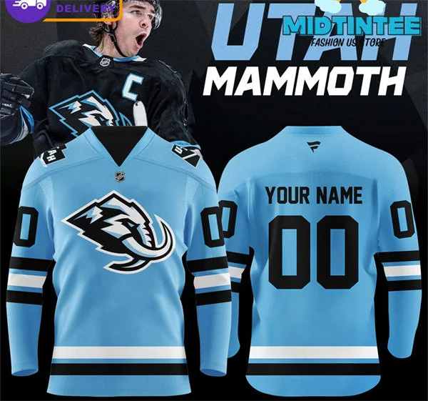 Mens Youth Utah Mammoth Custom Fanatics 2025 Blue Alternate Jersey