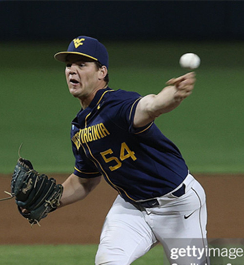 West Virginia Mountaineers #54 Griffin Kirn White College Baseball Game Jersey