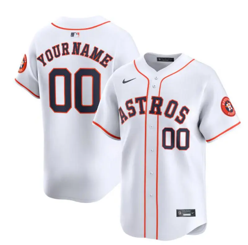Houston Astros Custom Nike White Home Limited Jersey