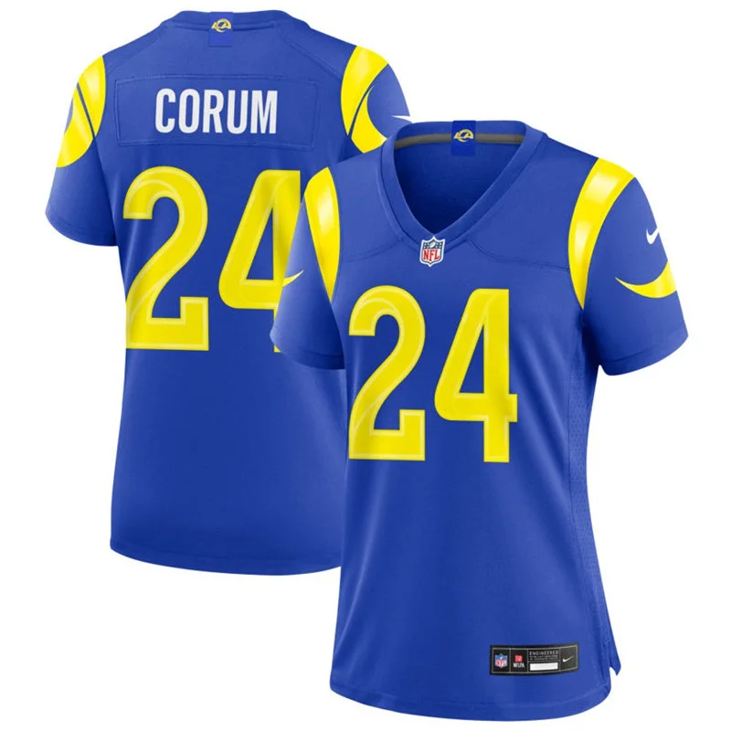 Womens Los Angeles Rams #24 Blake Corum Nike Royal Limited Jersey