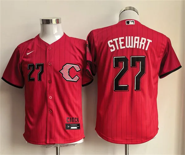 Youth Cincinnati Reds #27 Sal Stewart Nike 2026 All-Red City Connect Limited Jersey