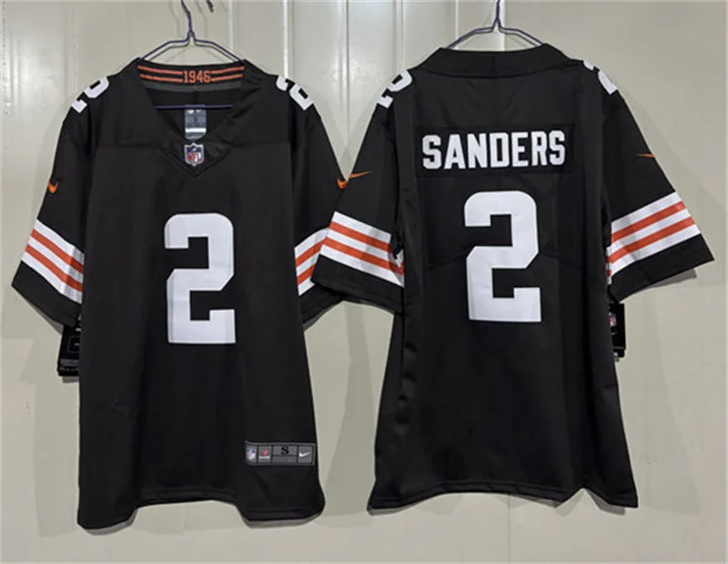 Womens Cleveland Browns #2 Shedeur Sanders Nike Brown Home Limited Jersey