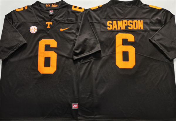Mens Tennessee Volunteers #6 Dylan Sampson Nike Black Alternate College Football Game Jersey