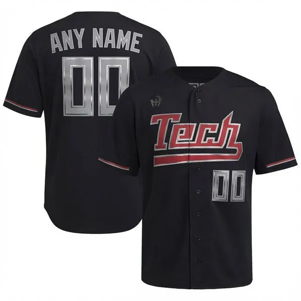 Texas Tech Red Raiders Custom Black ALTERNATE Adidas Baseball Limited Jersey