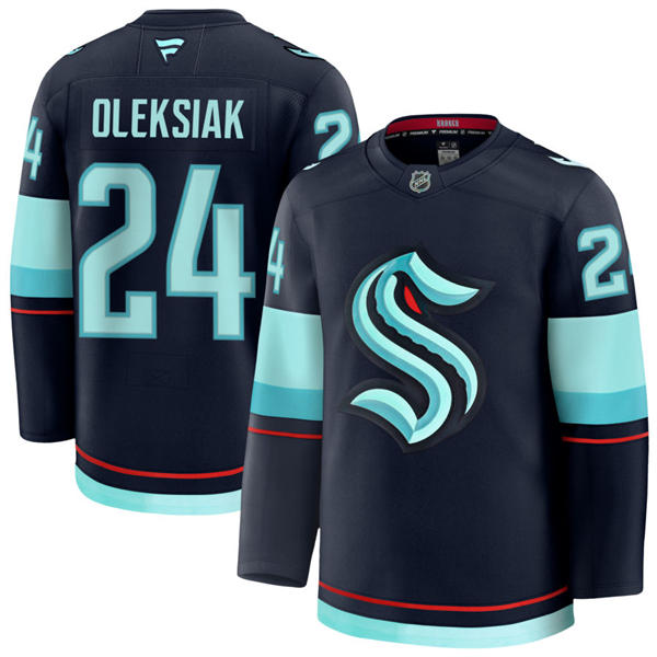 Youth Seattle Kraken #24 Jamie Oleksiak Fanatics Navy Home Jersey