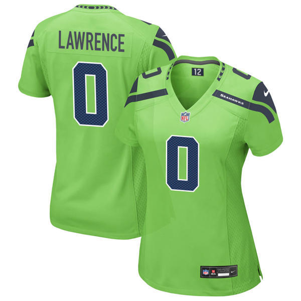 Women's Seattle Seahawks #0 DeMarcus Lawrence Nike Neon Green Limited Jersey