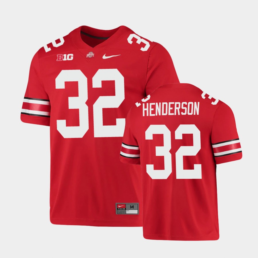Youths #32 TreVeyon Henderson Ohio State Buckeyes Stitched Nike Scarlet College Football Game Jersey S-3XL