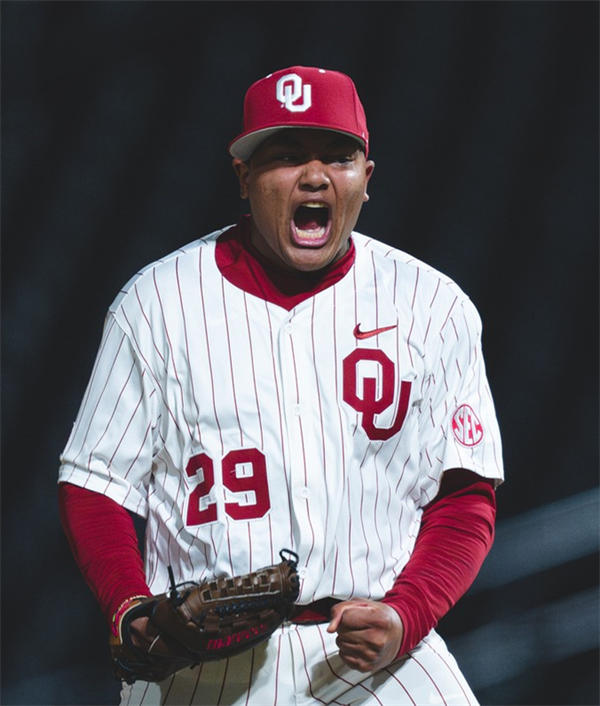 Oklahoma Sooners Custom 2025 SEC White Pinstripe Baseball Game Jersey