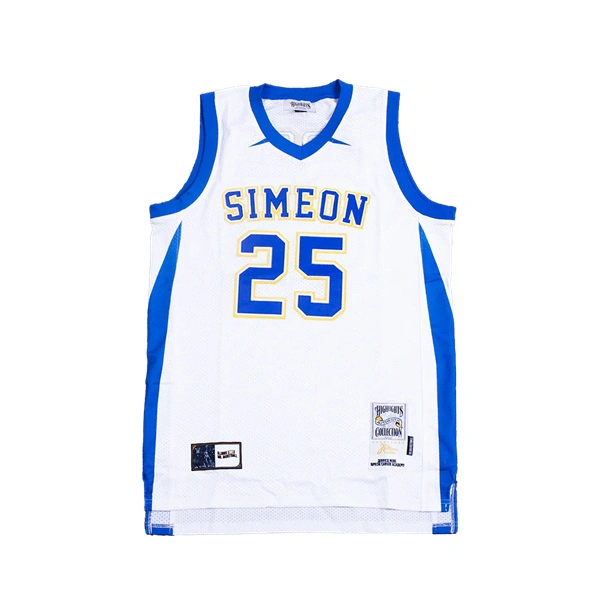 Stitched #25 Ben Wilson Simeon Wolverines HIGH SCHOOL BASKETBALL JERSEY White Stitched #25 Ben Wilson Simeon Wolverines HIGH SCHOOL BASKETBALL JERSEY White